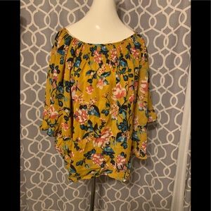 Floral & yellow blouse by living doll